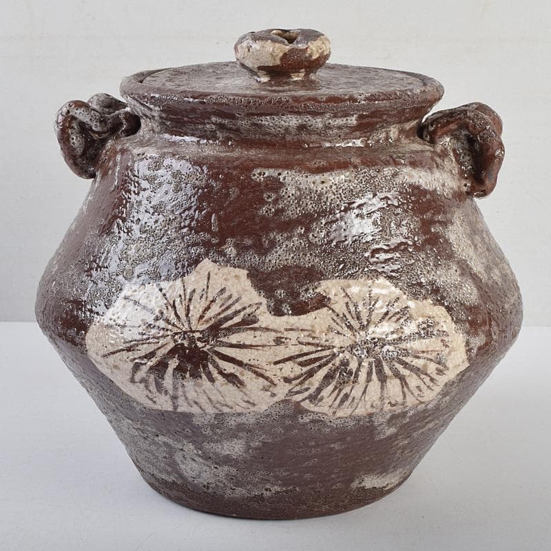 茶道具 加藤唐九郎（一ム斎）作 鼡志野算玉 水指 清水公照極め箱