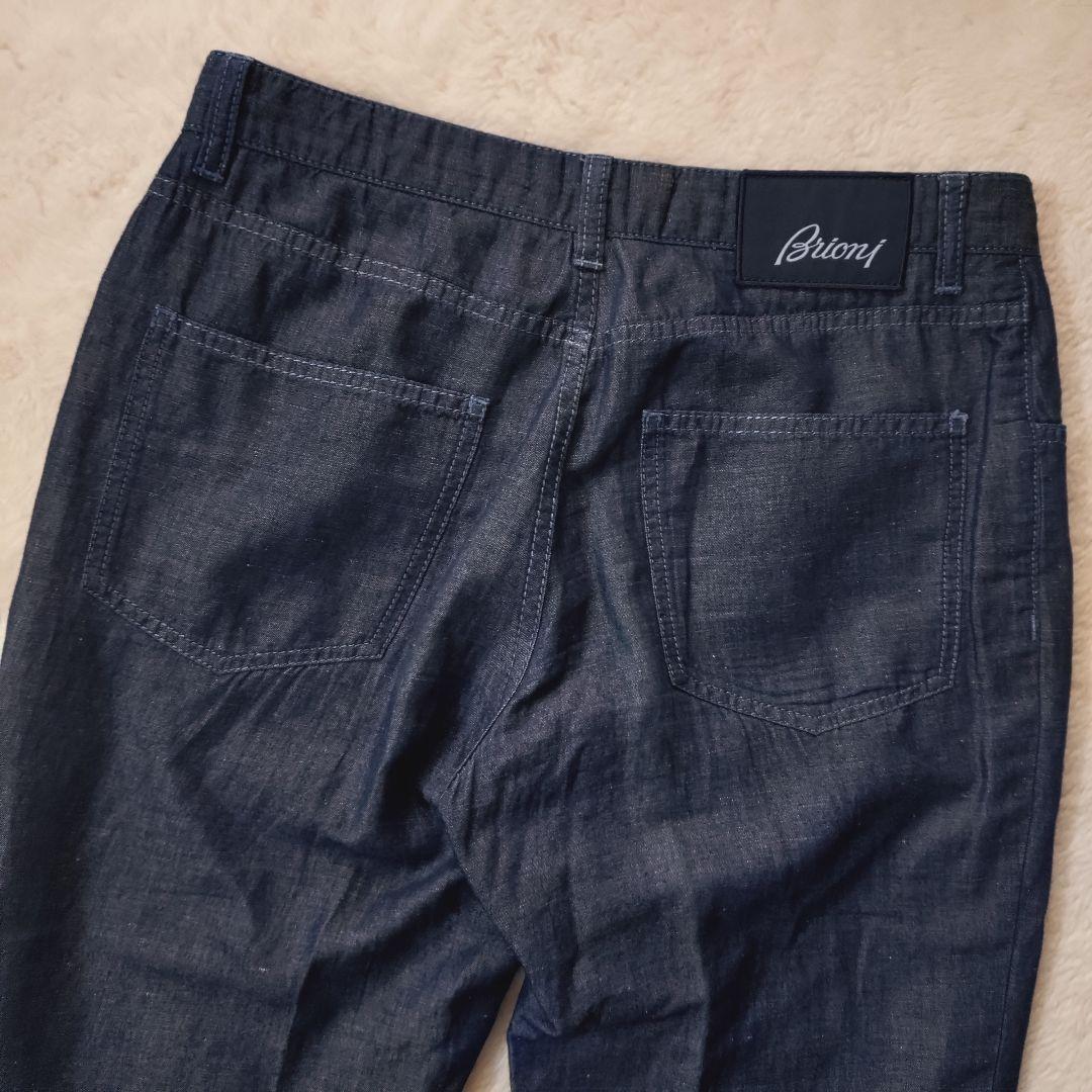 美品 Brioni DENIMCOLLECTION リネン スラックス デニム - メルカリ