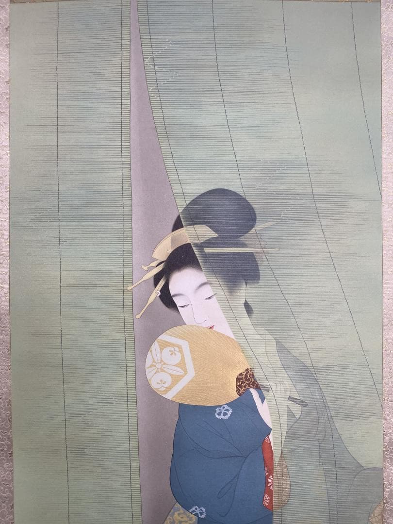 k*n様 上村松園【複製】『新蛍』限定84/200 共箱 美品