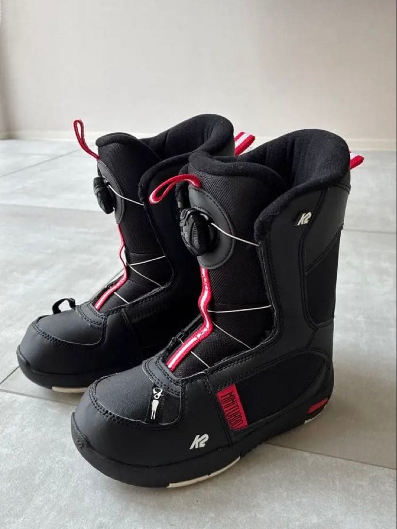 美品　K2 子ども用スノーボードブーツ ブラック　サイズ20 ケーツー ミニターボ MINI TURBO B230301701 23-24年モデル ジュニア