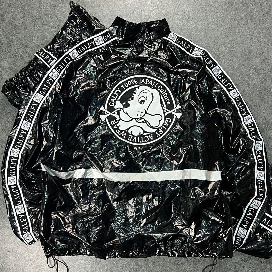 GALFY ガルフィー トラックスーツ ジャージ エナメル 黒 大型犬 XL