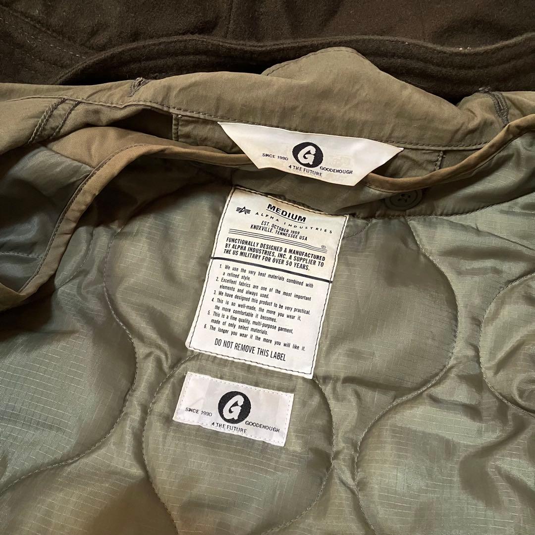 次*5様 GOODENOUGH グッドイナフ モッズコート ワッペンあり 裏原