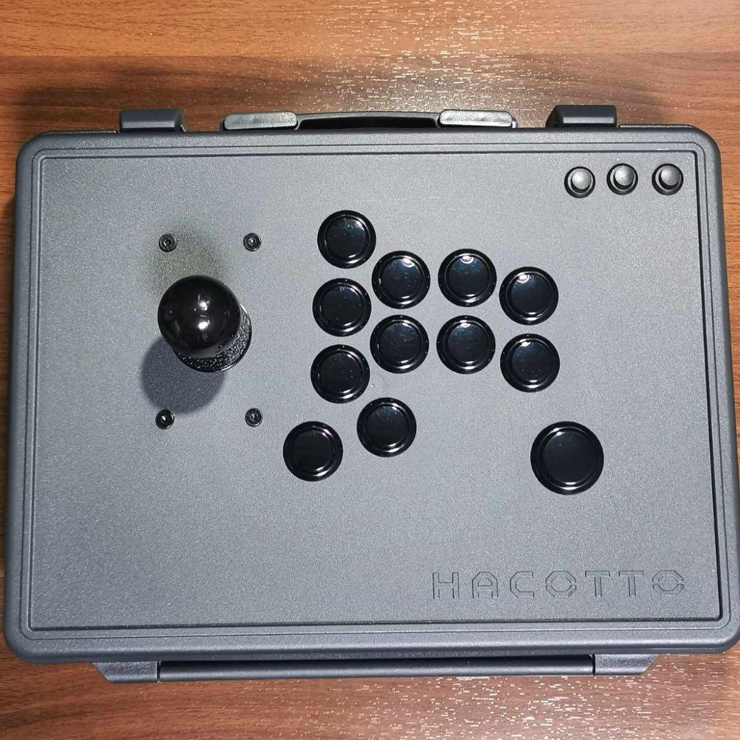 自作アーケードコントローラー レバータイプ ボタン増設型 ノアール