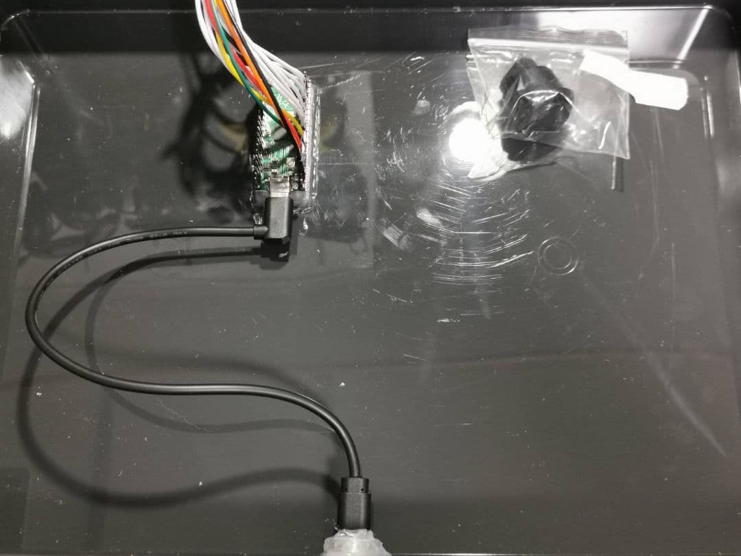 自作アーケードコントローラー レバータイプ ボタン増設型 ノアール