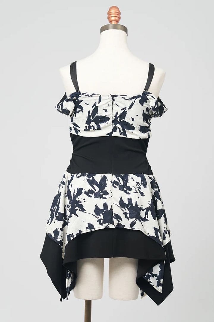 BELEAR MIMI《ベリアミミ》フラワーニュアンスミニワンピース BLK