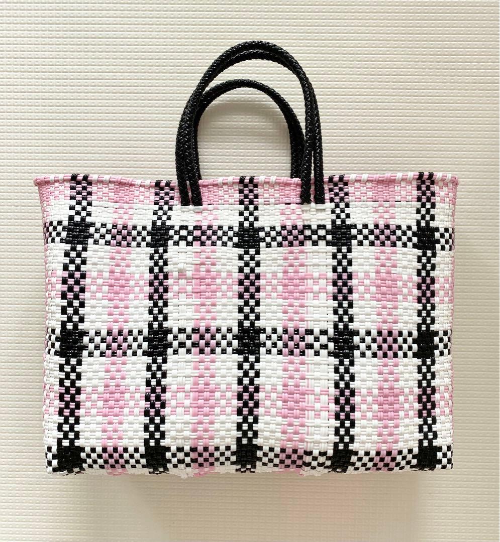 新品未使用 ファミリア メルカドバッグ ホワイト ピンク - メルカリ