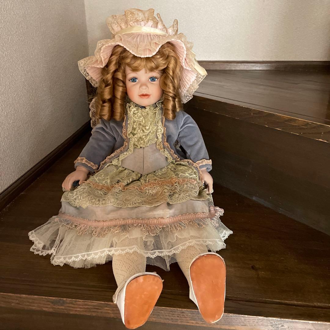ビスクドール アンティークドール フランス人形 レトロ - メルカリ