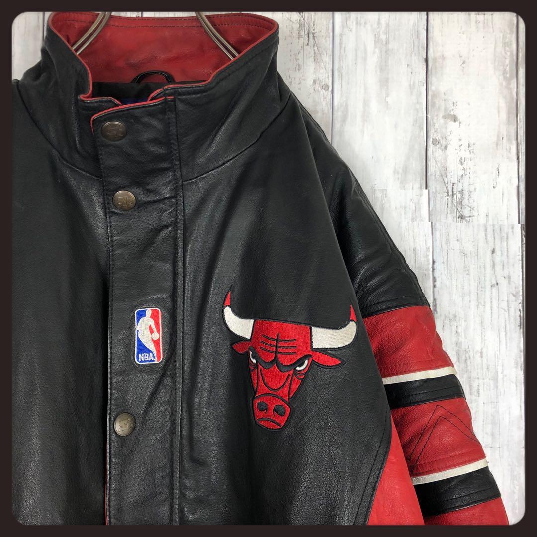 スターター レーサージャケット ブルズ レザージャケット NBA バスケ