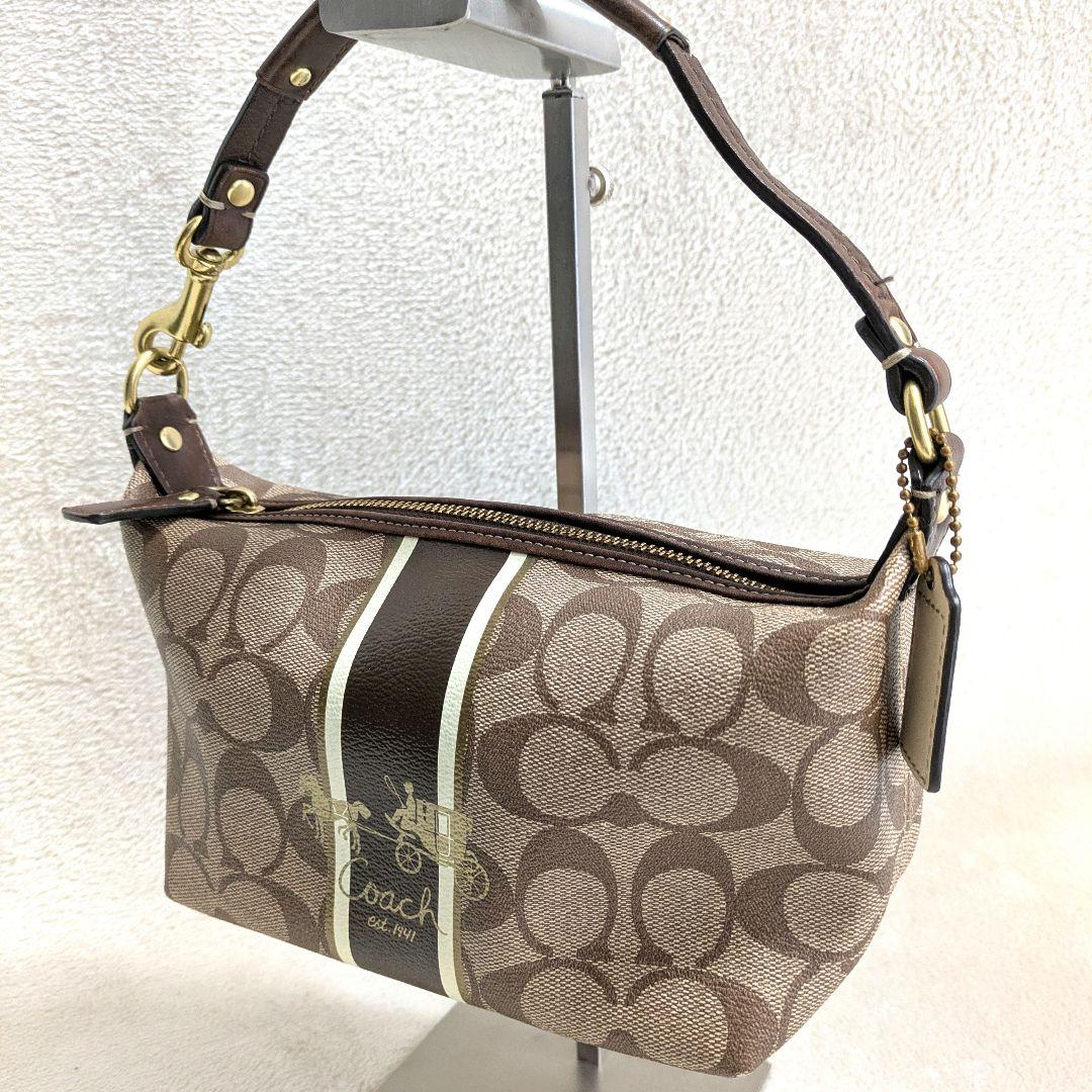 COACH アクセサリーポーチ シグネチャー ワンショルダーバッグ - メルカリ