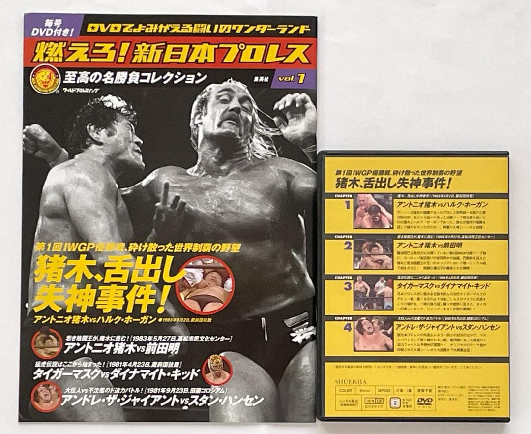 燃えろ！新日本プロレス vol.1～vol.11 DVD (冊子+カード付き)