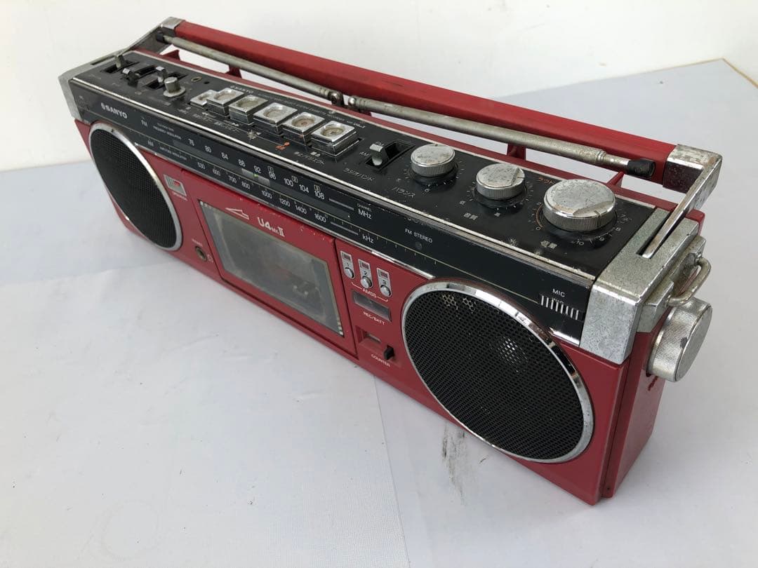 SANYO MR-U4MK2 赤 ラジカセ 昭和レトロ動作訳あり(D193) - メルカリ