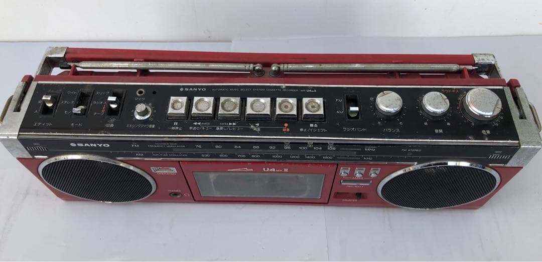 SANYO MR-U4MK2 赤 ラジカセ 昭和レトロ動作訳あり(D193) - メルカリ
