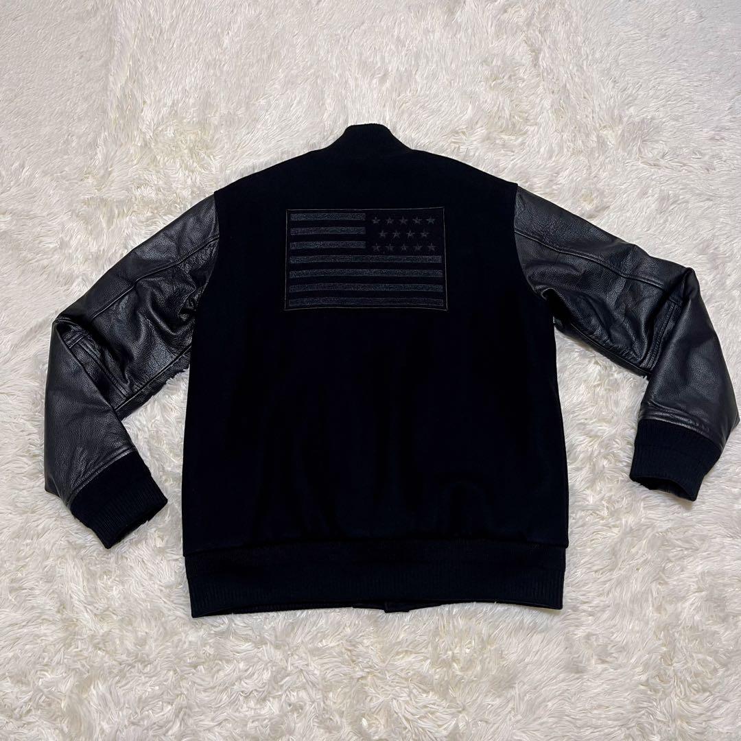 美品】F.A.T. ボンバージャケット 星条旗 XL ブラック