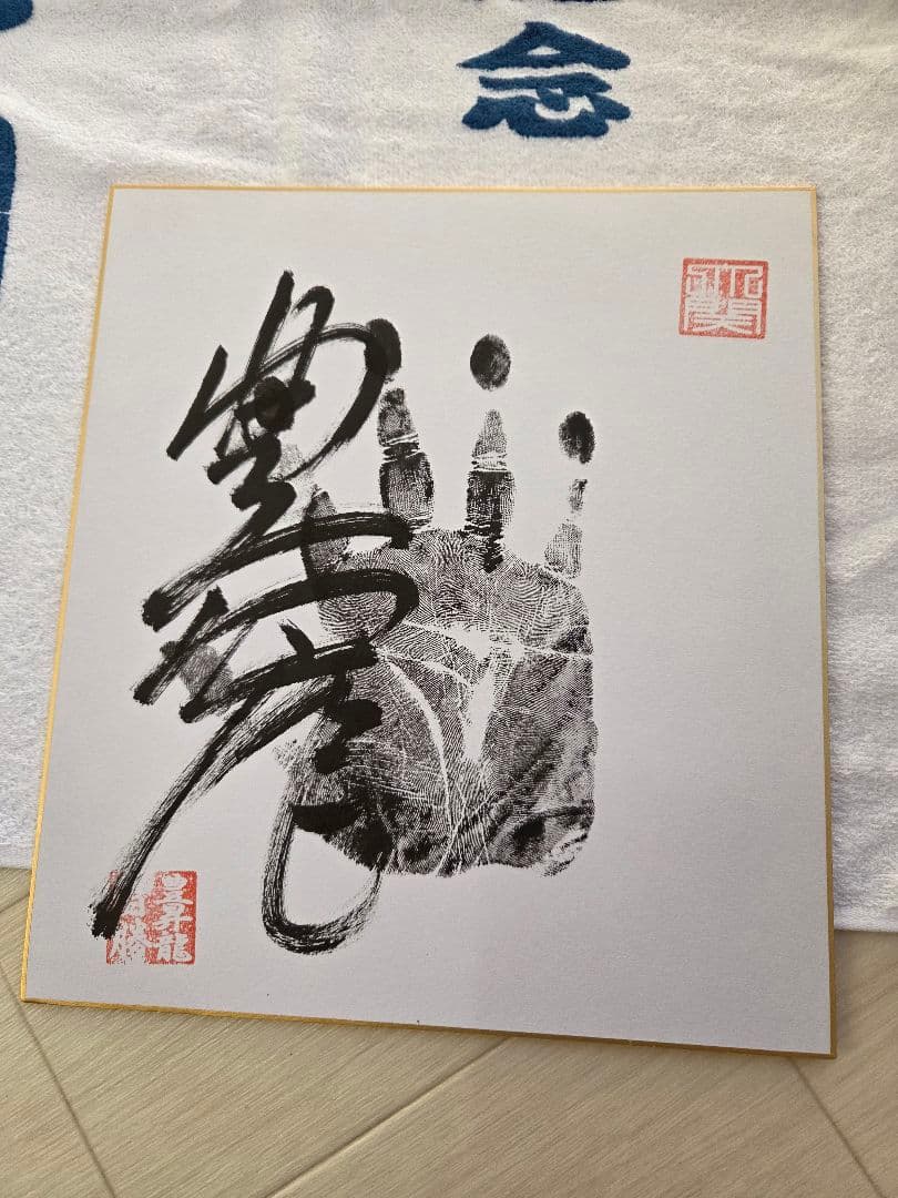 豊昇龍☆バスタオル☆手形☆サイン☆色紙☆大関昇進記念☆気魄一閃