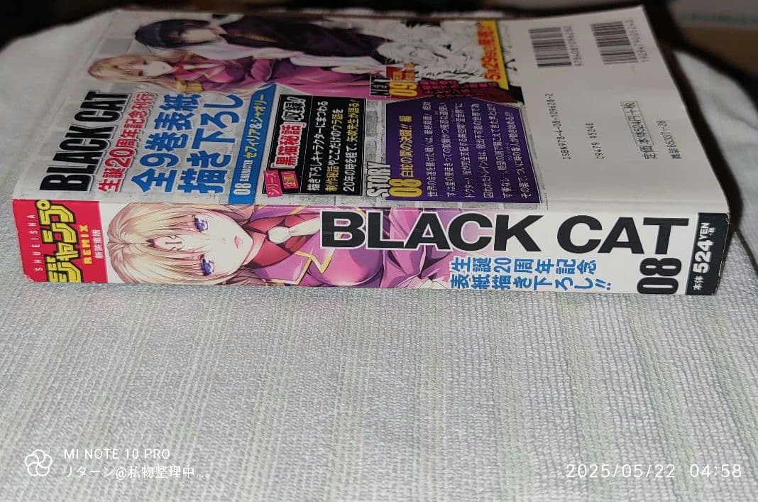 ジャンプ リミックス 新装重版 ブラックキャット 08 白蛇の間の決間