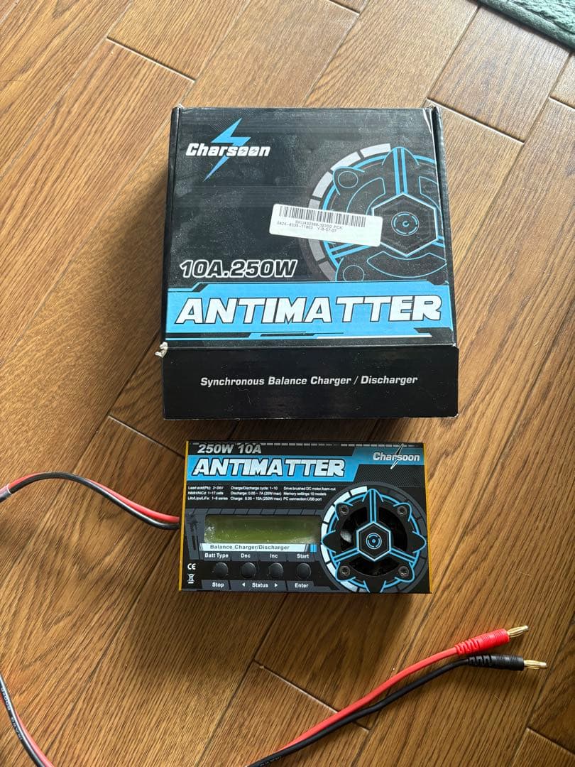 Charsoon ANTIMATTER 250W 10A＋電池 ホルダーミニ四駆 ミニ四駆 充電器 ANTIMATTER 10A 250W モーター慣らし 導通確認済