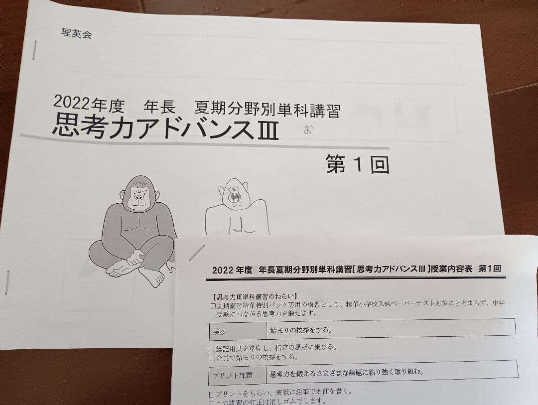 理英会2022 夏季志望校別ゼミ精華小学校+分野別単科講習フルセットお