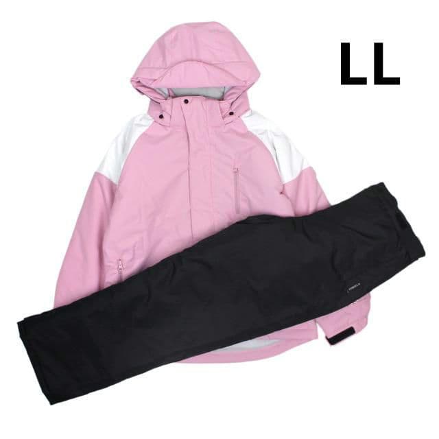 スキーウェア レディース 上下セット 耐水圧5000mm 撥水加工 ピンク LL