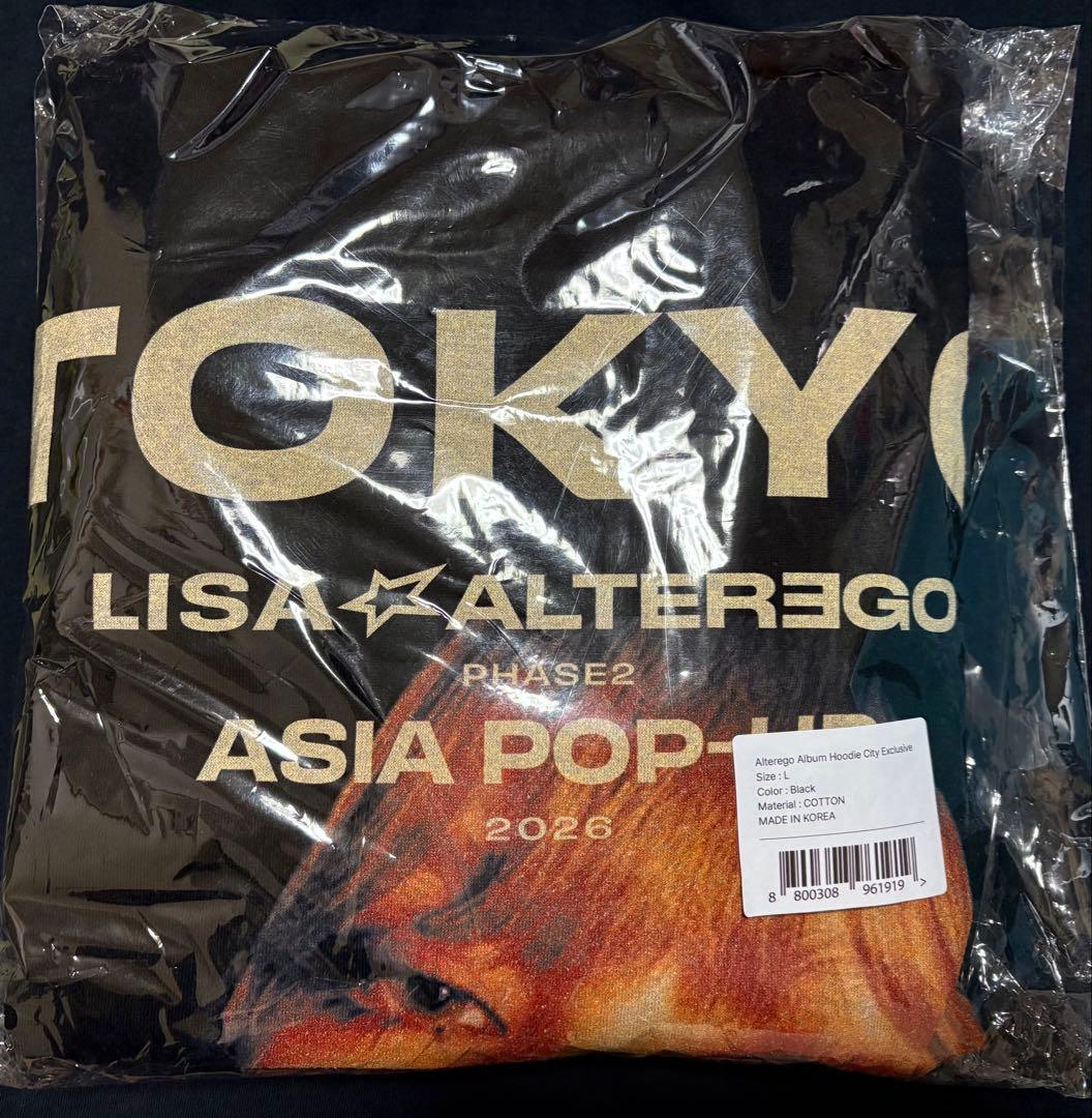 LiSA ポップアップ グッズ パーカー L フーディー BLACKPINK - メルカリ
