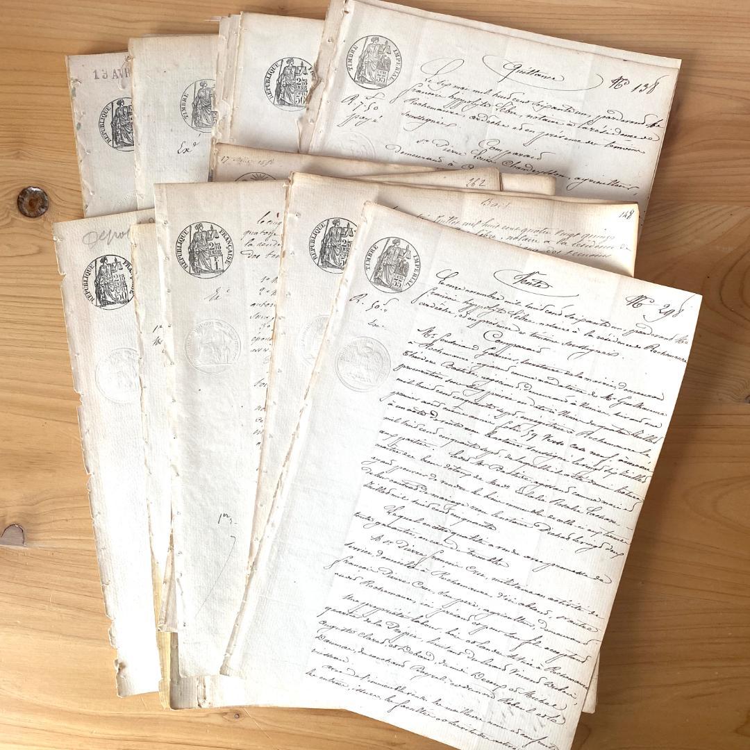 27枚！ フランス アンティーク 公文書 A20 - メルカリ