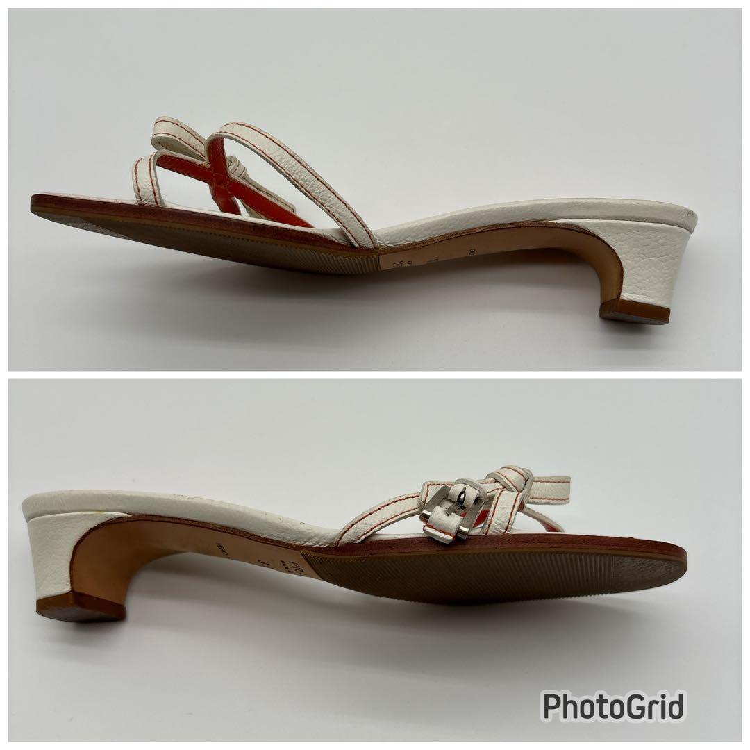 プラダ リボンデザインバイカラー ミュール サイズ35 1/2 22.5㎝相当