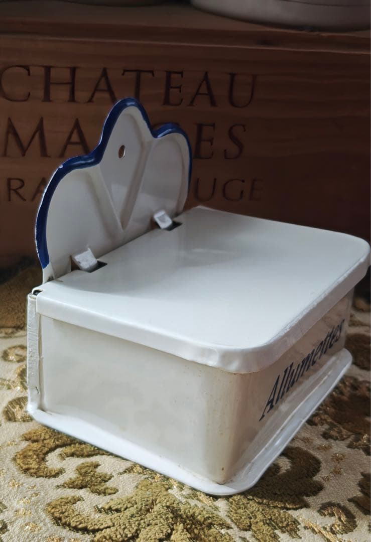 【美品・希少】ホーロー製マッチ缶 “Allumettes”フランスヴィンテージ