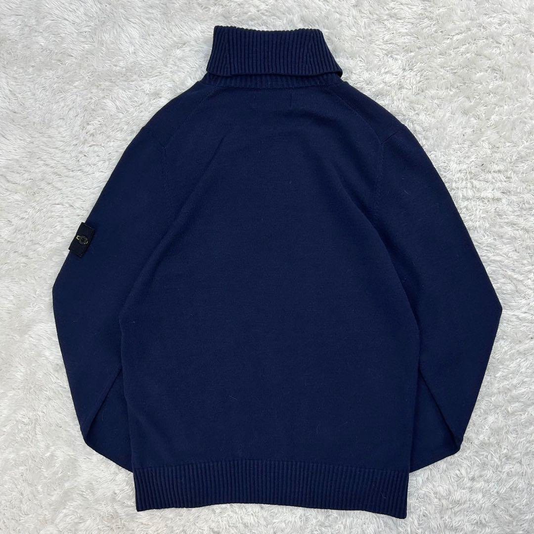 5652【美品】ストーンアイランド☆タートルネックセーター 人気ロゴ