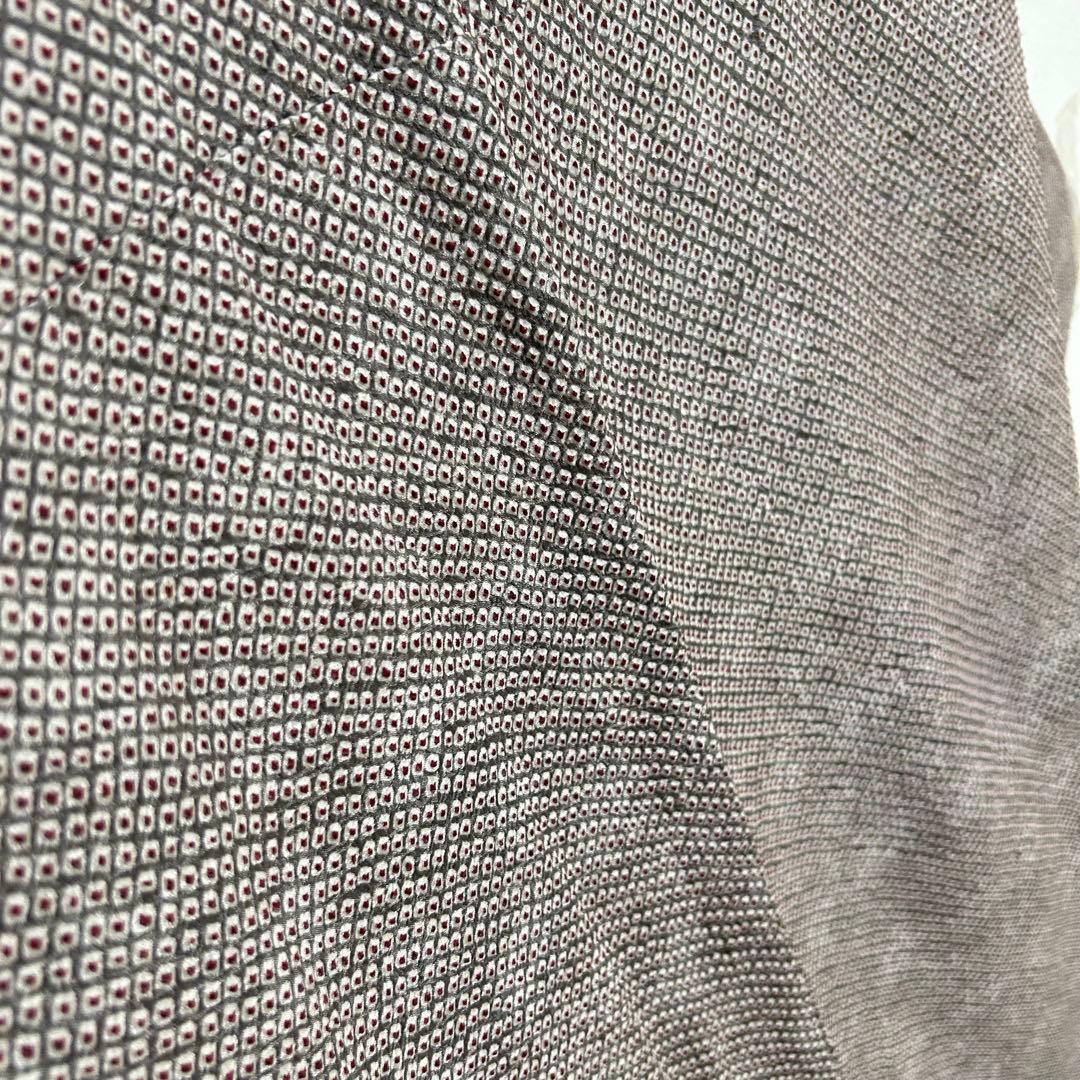 未使用品　カワイイ　総絞りの小紋　着物スキ倶楽部　４８０