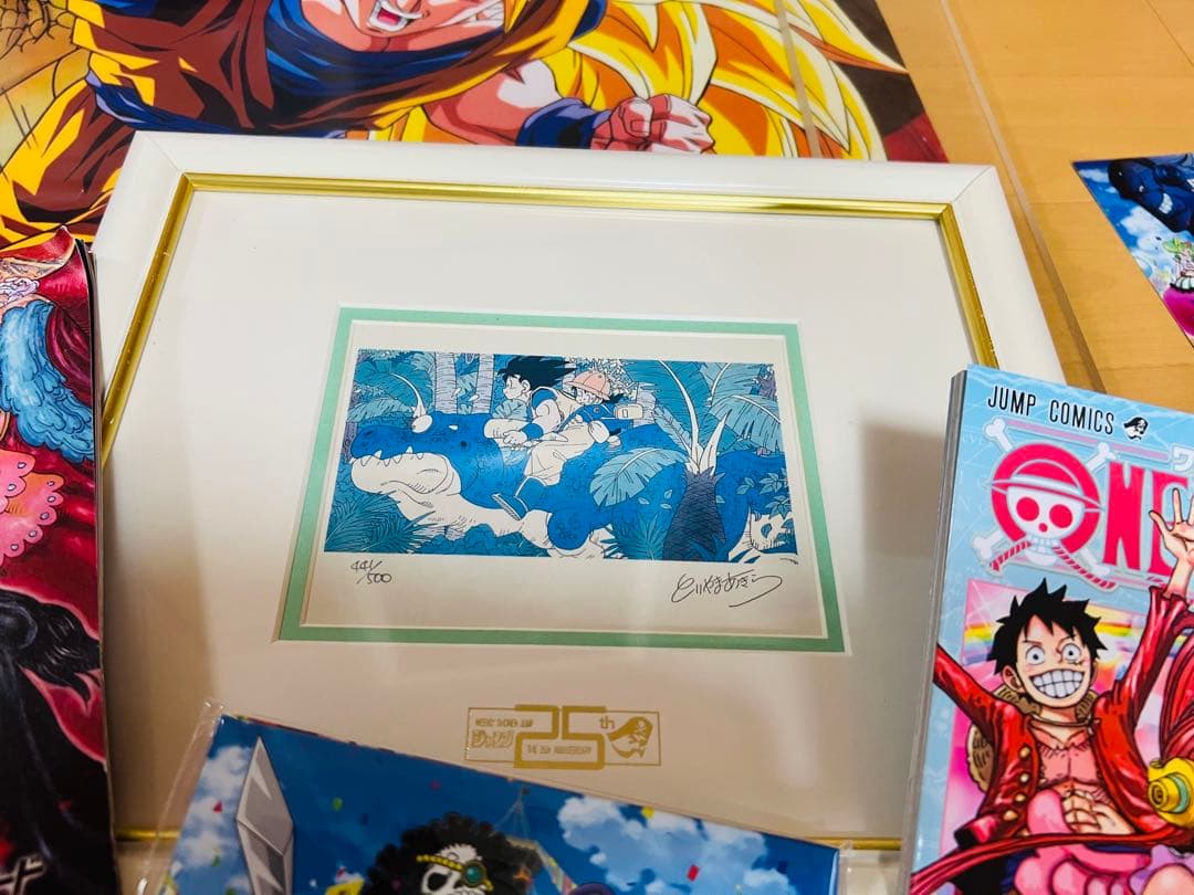 ONE PIECE ドラゴンボール鳥山明直筆サイン入りジャンプ展限定高級複製