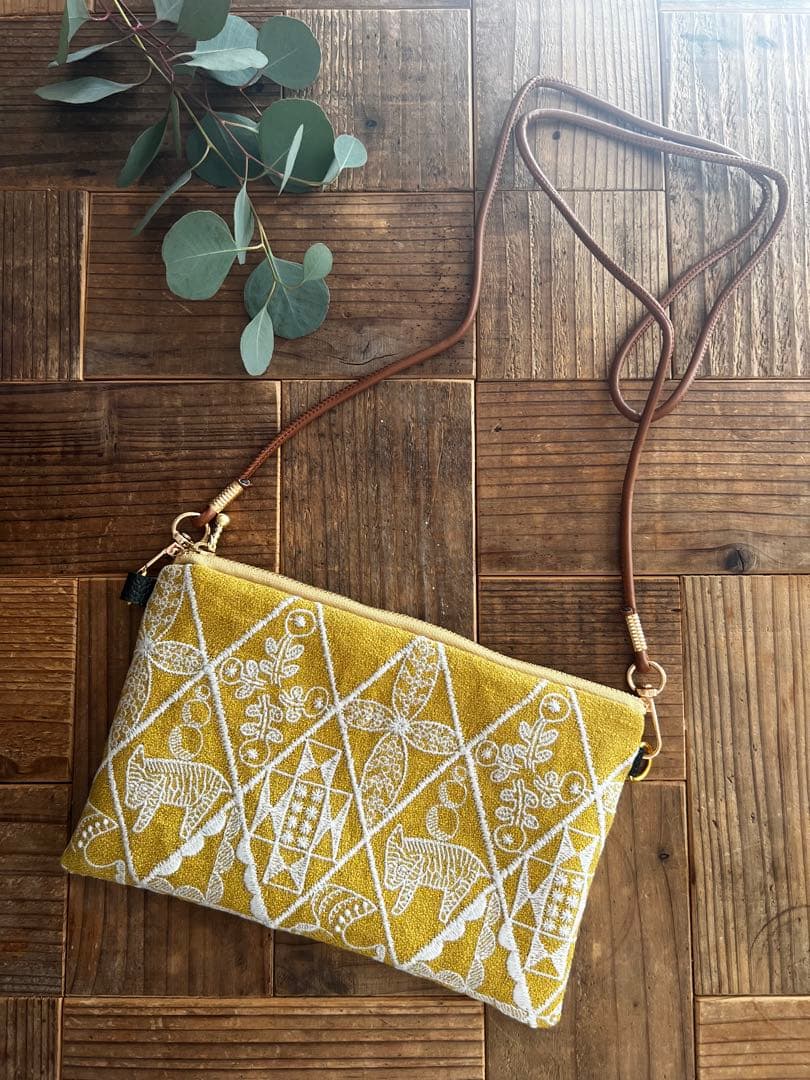 ミナペルホネンハンドメイドポシェットポーチ サコッシュsymphony