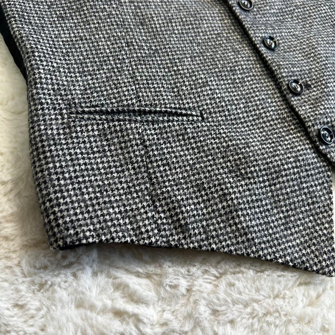 高級✨TAGLIATORE ウール100% 千鳥柄 ジレ 46