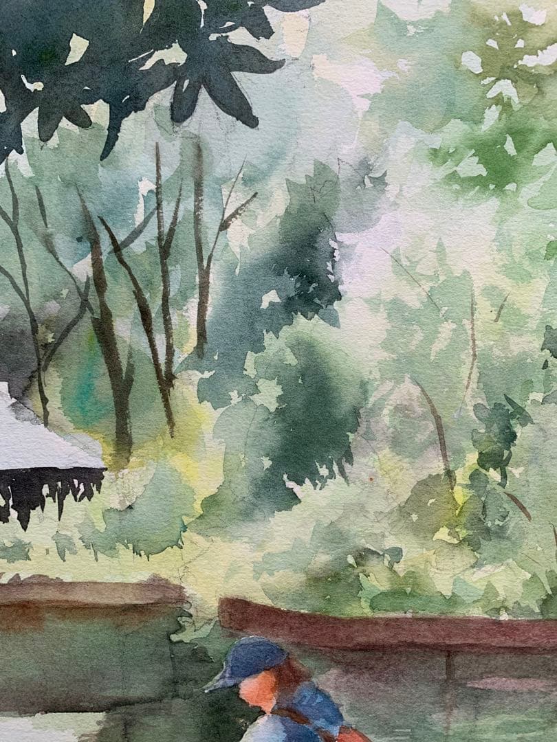 透明水彩画原画一点物〜自由にどこまでも - メルカリ