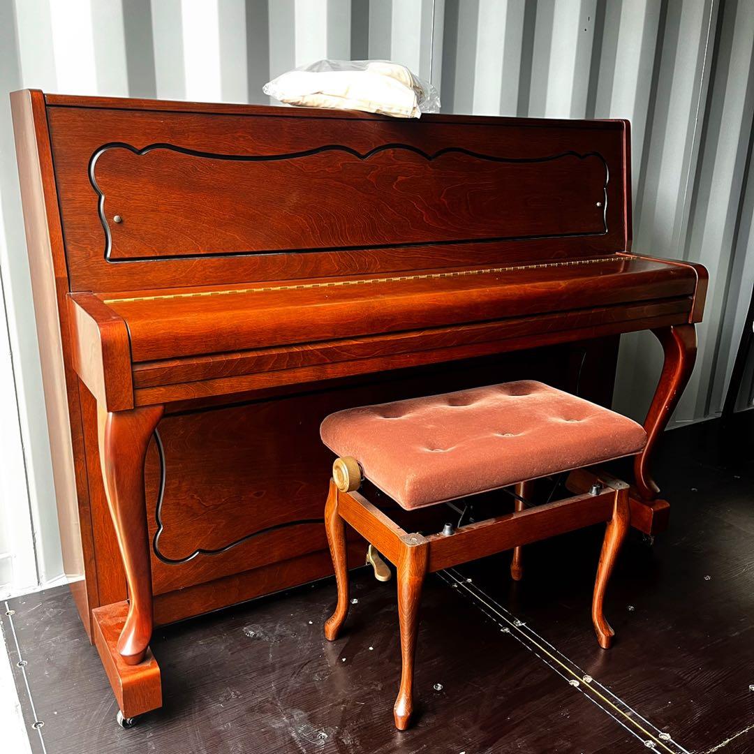 取付無料！カワイ上位モデル 猫脚アンティークアップライトピアノ 椅子