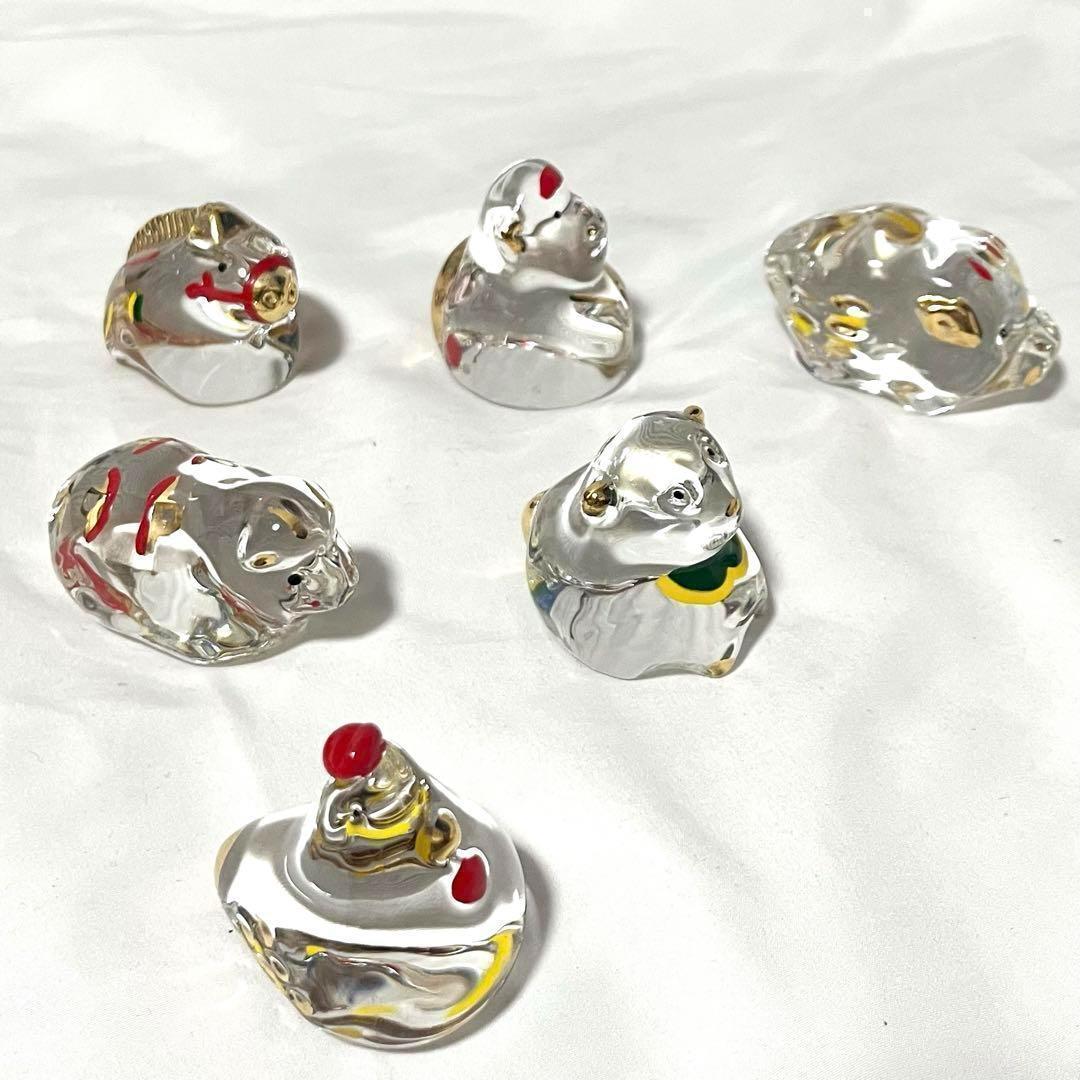 美品】新倉晴比古 干支 ガラス細工 十二支セット 置物 インテリア