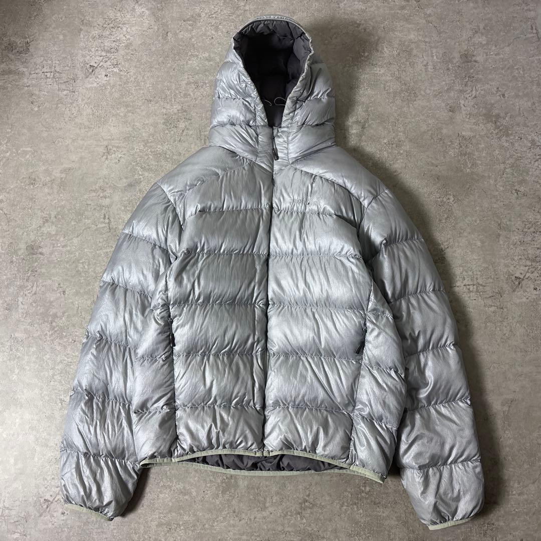 美品□montbell 【L】ライトアルパイン ダウンパーカ シルバー グレー