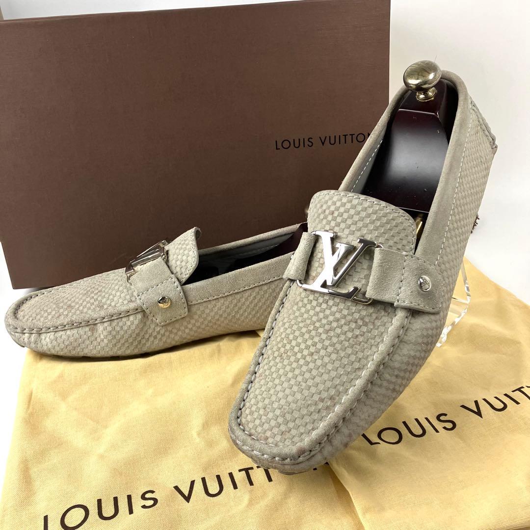 ルイヴィトン　モンテカルロ　ドライビングシューズ　LVロゴ ダミエ柄　27cm LOUIS VUITTON（ルイ・ヴィトン） モンテカルロ ラインローファー