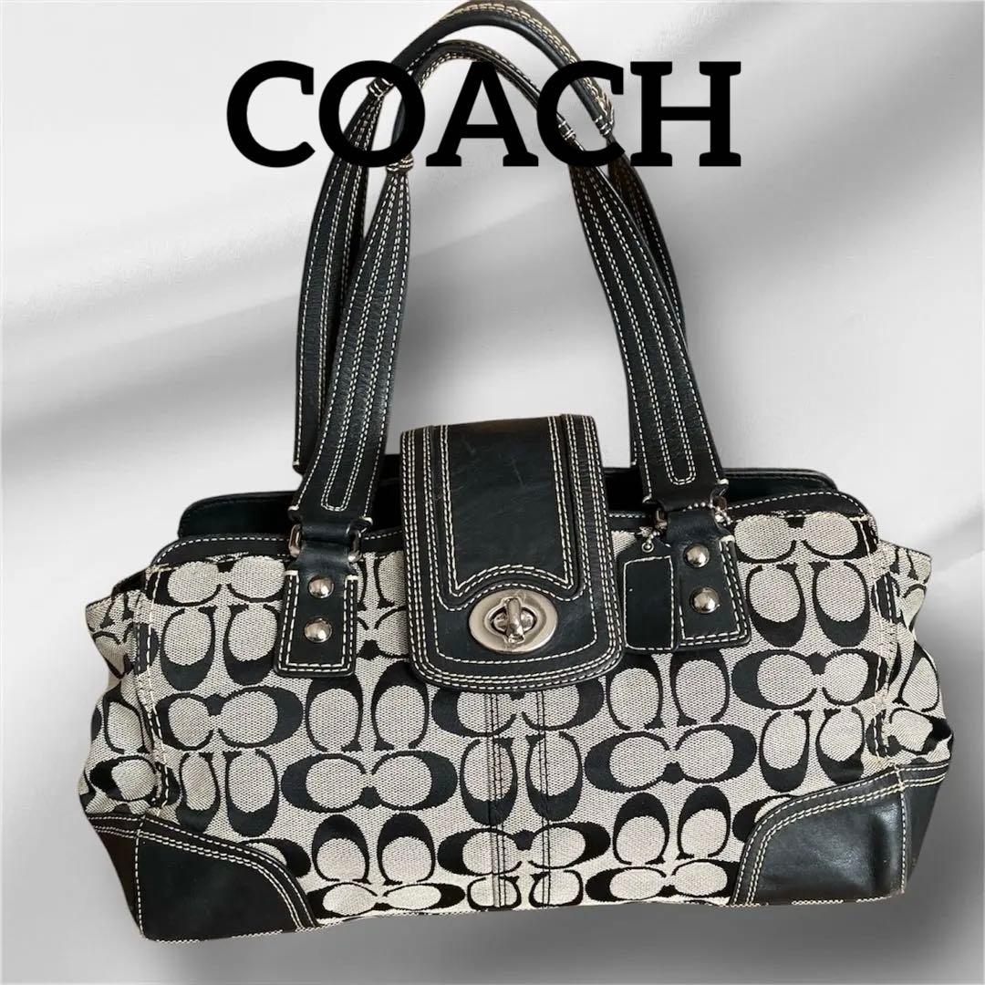 COACH コーチ ワンショルダーバッグ キャンバス F13975 ターンロック