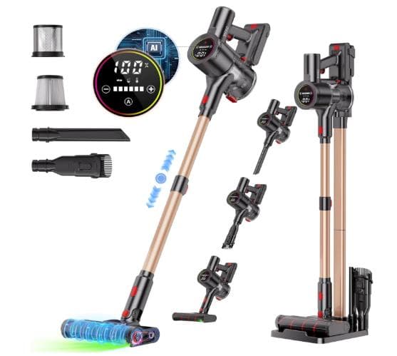 【2026先行✨業界初】 80KPaコードレス掃除機 AI自動制御 70分稼働 Amazon | 掃除機 コードレス【2026人気掃除機トップ当選！業界初独立