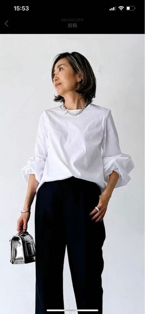 avec deuxclefs バルーンスリーブブラウス - メルカリ