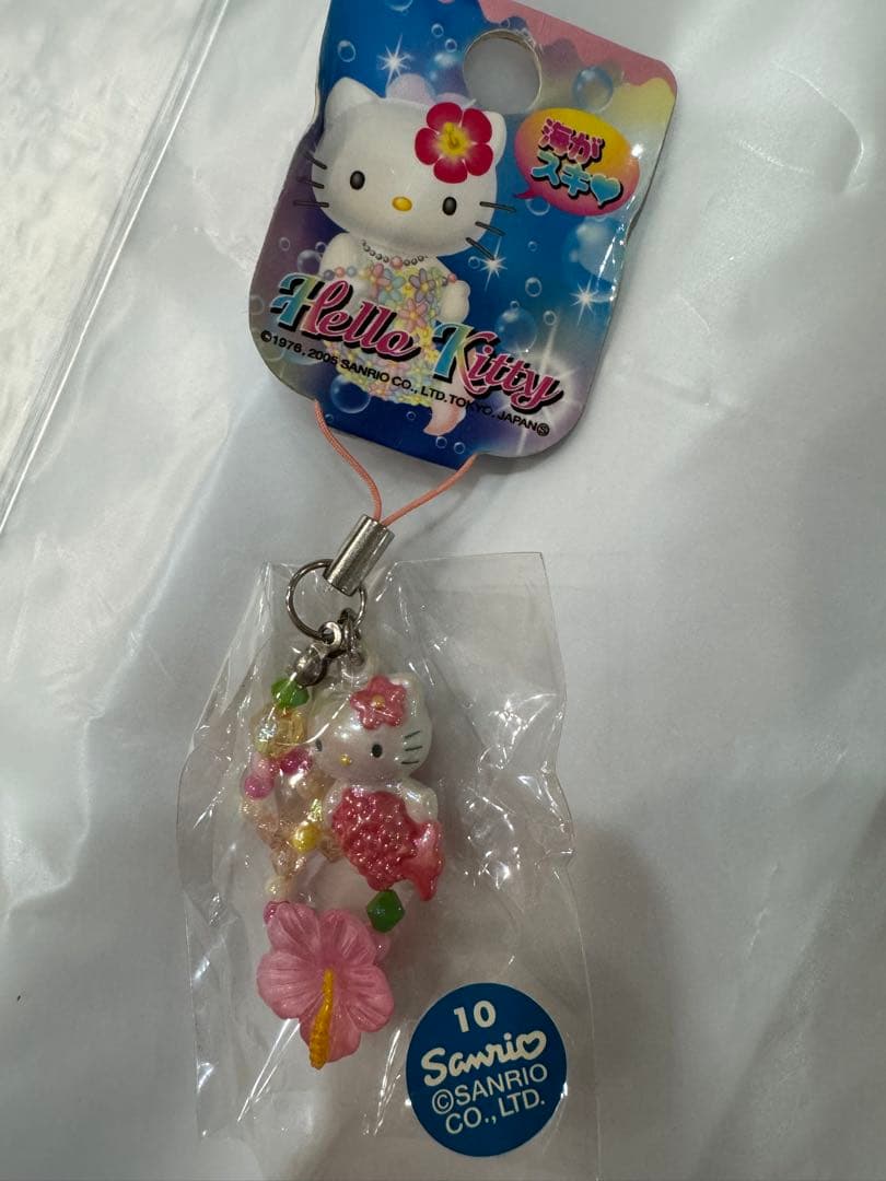 ハローキティ マーメイド ハイビスカス ストラップ 根付け - メルカリ