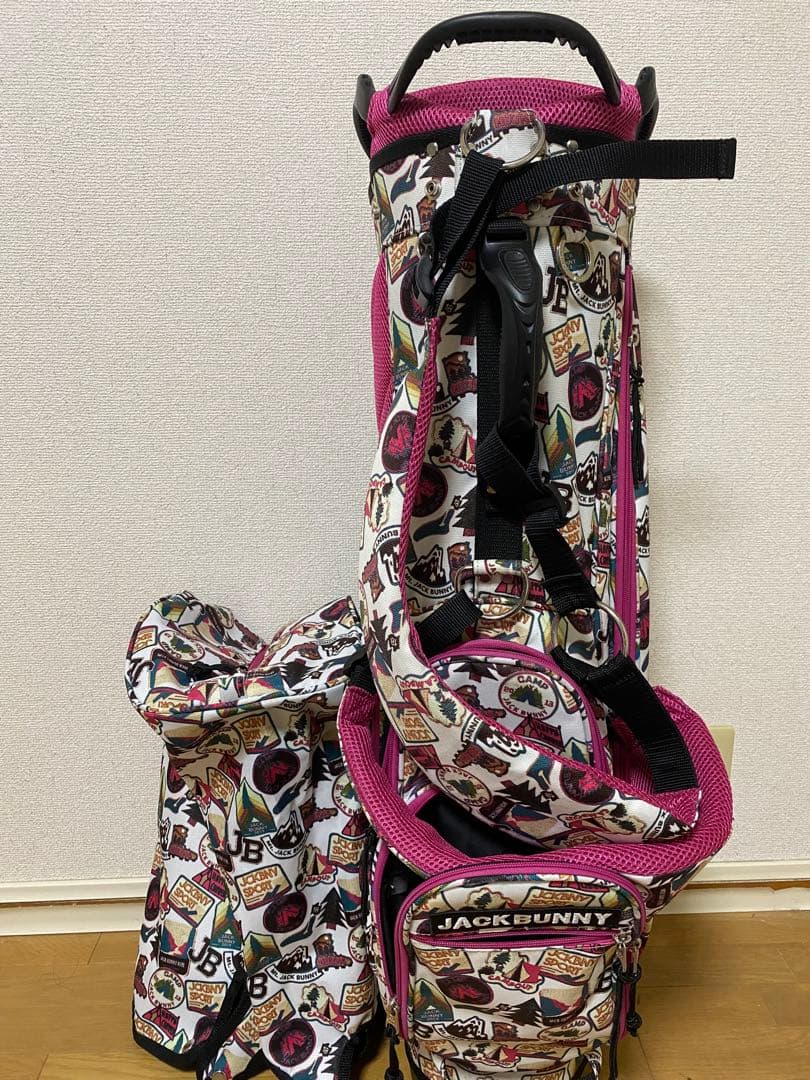 週末限定価格※流通極少JACK BUNNY キャディバッグ 多色プリントの通販