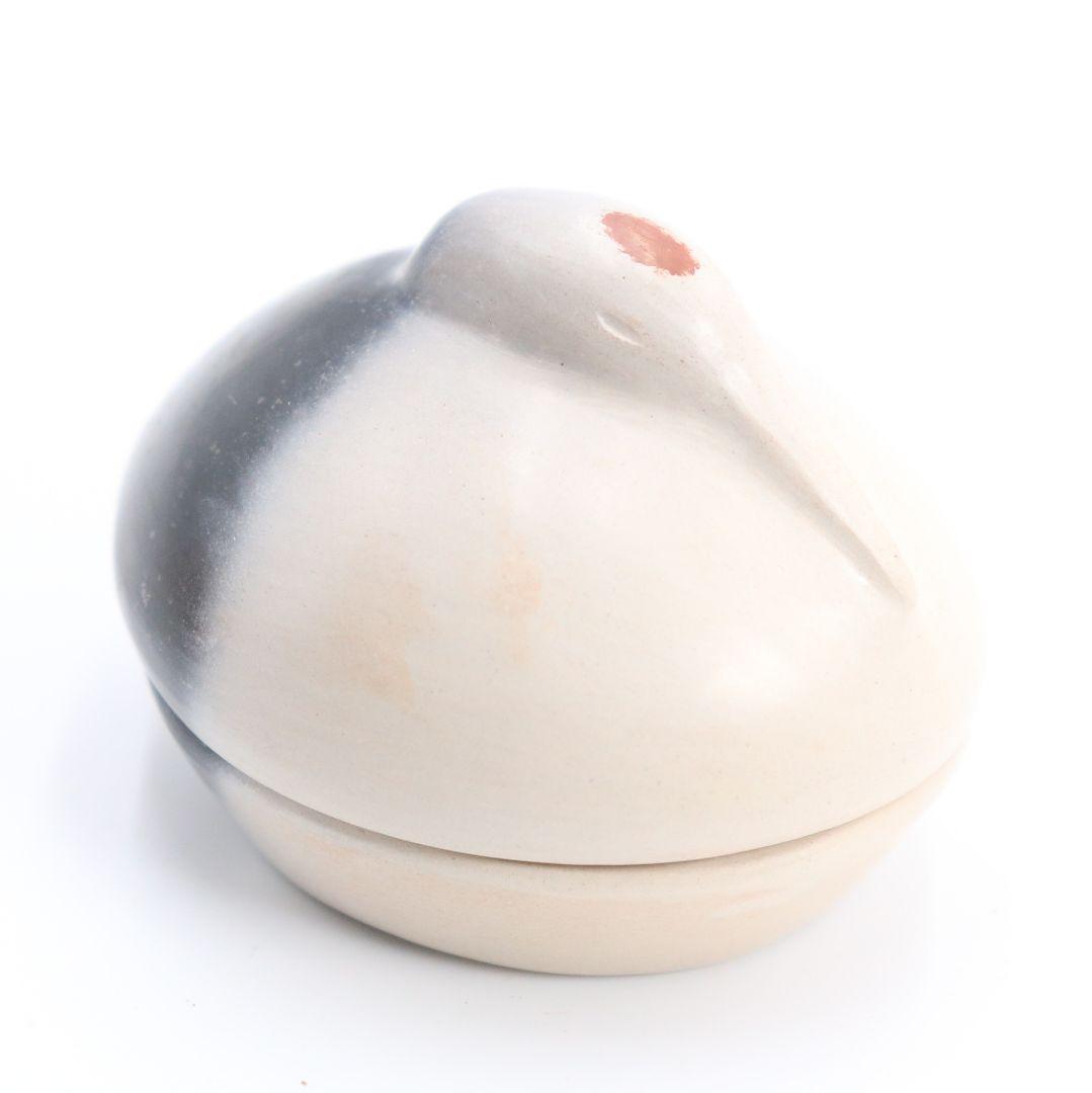 山崎宗元造 雲華焼 鶴香合 共箱共布 茶道具 N96 1F28