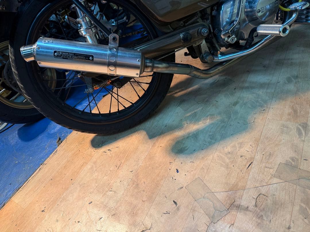 カブ 武川ボンバーマフラー ステンレス 送料込み ワンオフ 4ミニ