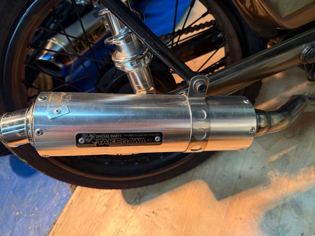 カブ 武川ボンバーマフラー ステンレス 送料込み ワンオフ 4ミニ