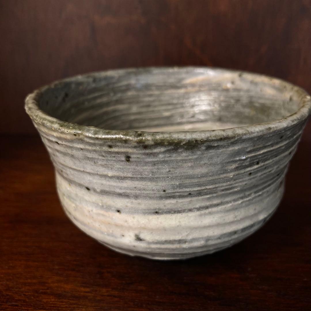 吉田明 刷毛目 三島 小服碗・湯呑 李朝 見事な花三嶋