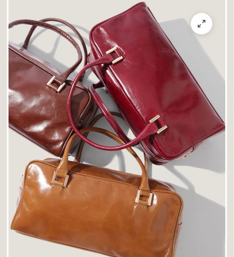 美品⭐︎MAURIZIO TAIUTI スクエアボストンバッグ ボルドー - バッグ