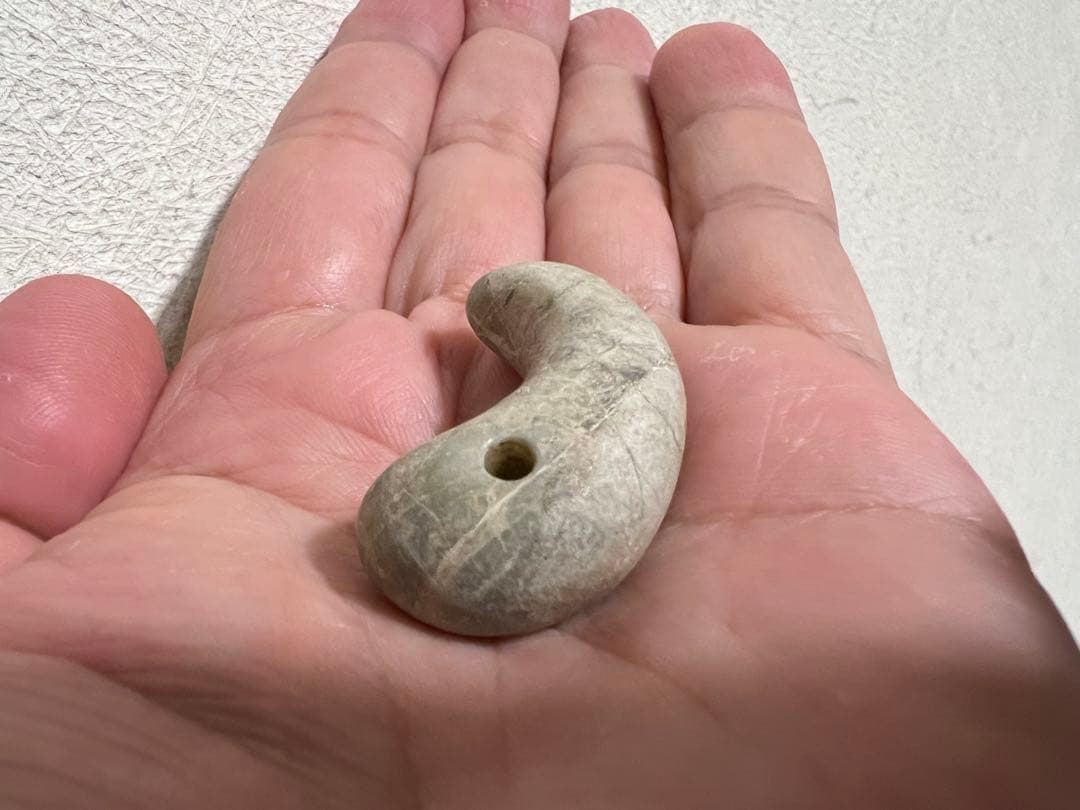 古墳 勾玉 滑石 茨城県 遺跡 出土 発掘 考古 骨董 古美術