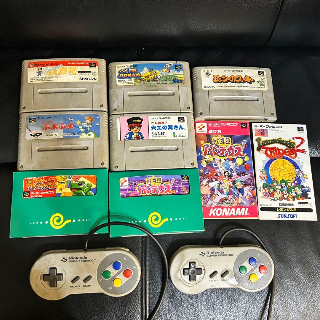 スーパーファミコン ソフト 8本セット コントローラー2つ - メルカリ
