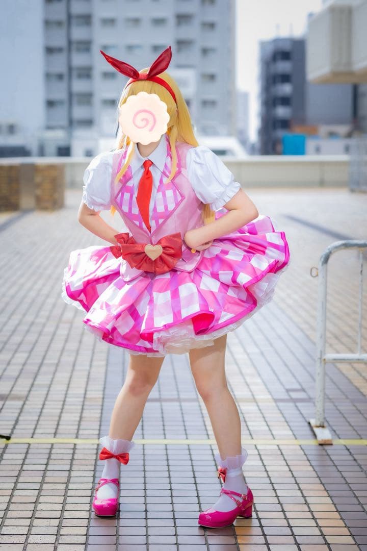 三分妄想 アイカツ 星宮いちご コスプレ衣装 ピンクステージコーデ
