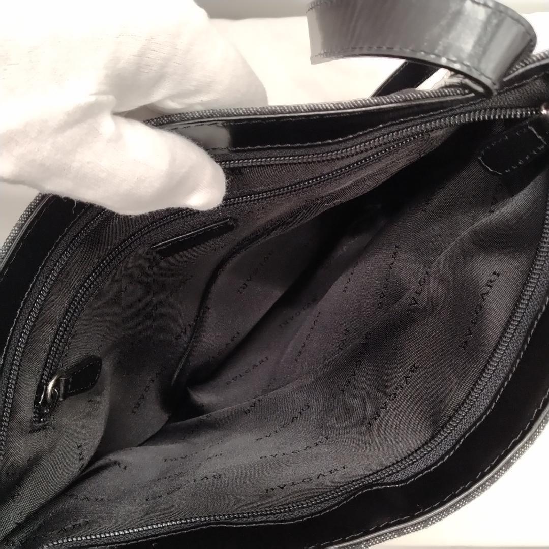 極美品✨ブルガリ ロゴマニア デニム ショルダーバッグ ダークグレー